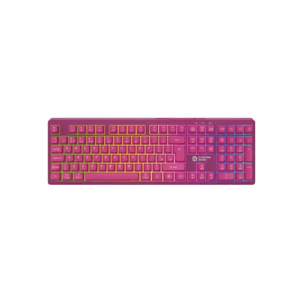 Клавіатура Canyon Fortnax Bluetooth/Wireless/ USB UA Pink (CND-SKBW2) Клавіатура Canyon Fortnax Bluetooth/Wireless/ USB UA Pink (CND-SKBW2)