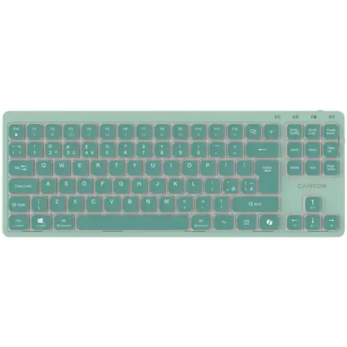 Клавіатура Canyon OnType 10 TKL Mechanical Silent Low-profile USB UA Green (CNS-HKB10GR)