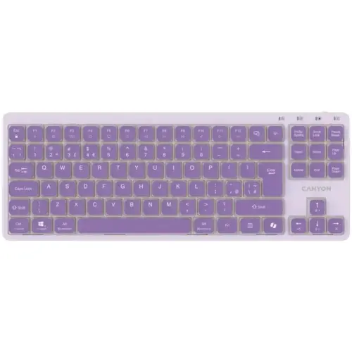 Клавіатура Canyon OnType 10 TKL Mechanical Silent Low-profile USB UA Violet (CNS-HKB10V)