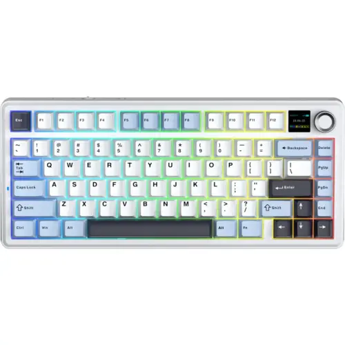 Клавіатура Aula F75 MAX Wireless/Bluetooth UA White/Blue (6978080501158)
