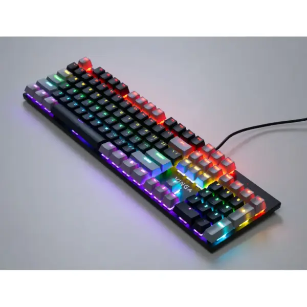 Клавіатура Vinga KBGM-090 LED Red Switch USB Grey/Black (KBGM-090R Grey/Black)