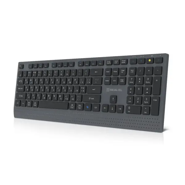 Клавіатура REAL-EL RK-715W Wireless/Bluetooth Black/Gray (EL123100051) Клавіатура REAL-EL RK-715W Wireless/Bluetooth Black/Gray (EL123100051)