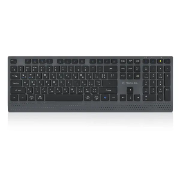 Клавіатура REAL-EL RK-715W Wireless/Bluetooth Black/Gray (EL123100051) Клавіатура REAL-EL RK-715W Wireless/Bluetooth Black/Gray (EL123100051)