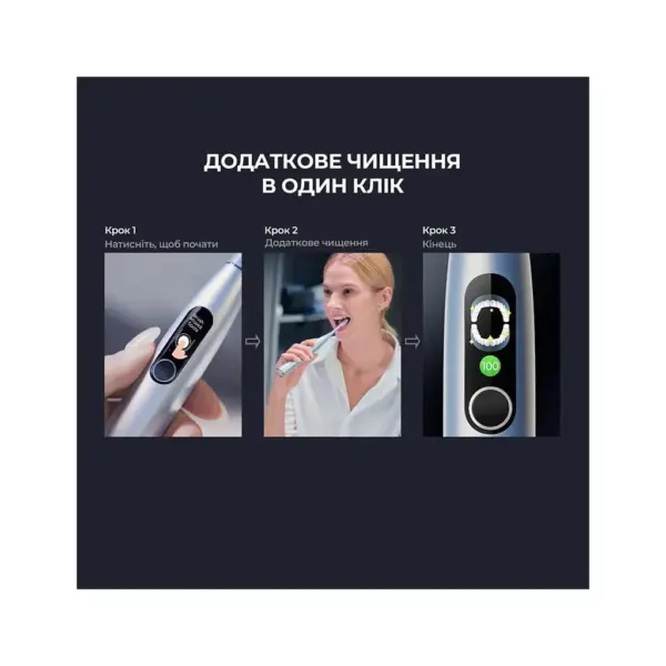 Електрична зубна щітка Oclean X Plus Pro Digital Silver (6970810556179)