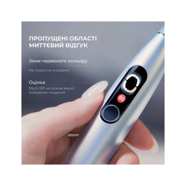 Електрична зубна щітка Oclean X Plus Pro Digital Silver (6970810556179)