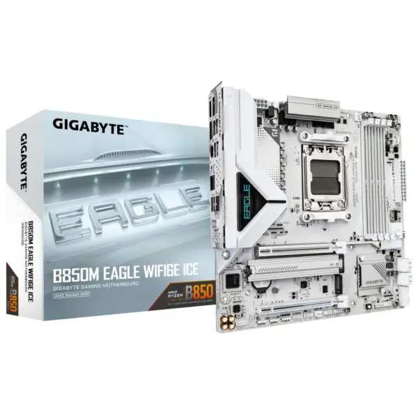 Материнська плата GIGABYTE B850M EAGLE WF6E ICE Материнська плата GIGABYTE B850M EAGLE WF6E ICE