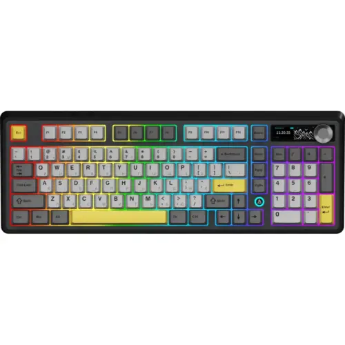 Клавіатура Ajazz AK980 V2 Gift Switch V2 Wireless/Bluetooth/USB UA Black/Grey/Yellow (AK980-V2-G-BGY) Клавіатура Ajazz AK980 V2 Gift Switch V2 Wireless/Bluetooth/USB UA Black/Grey/Yellow (AK980-V2-G-BGY)