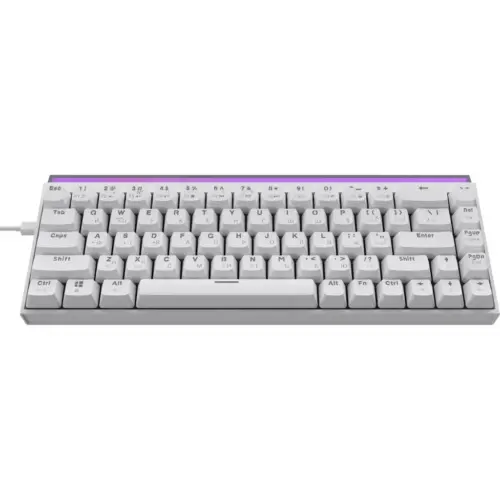 Клавіатура Ajazz NK68 Red Switch USB UA White (NK68-R-W) Клавіатура Ajazz NK68 Red Switch USB UA White (NK68-R-W)