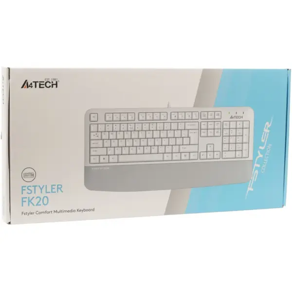 Клавіатура A4Tech FK20 USB UA White (4711421003216)