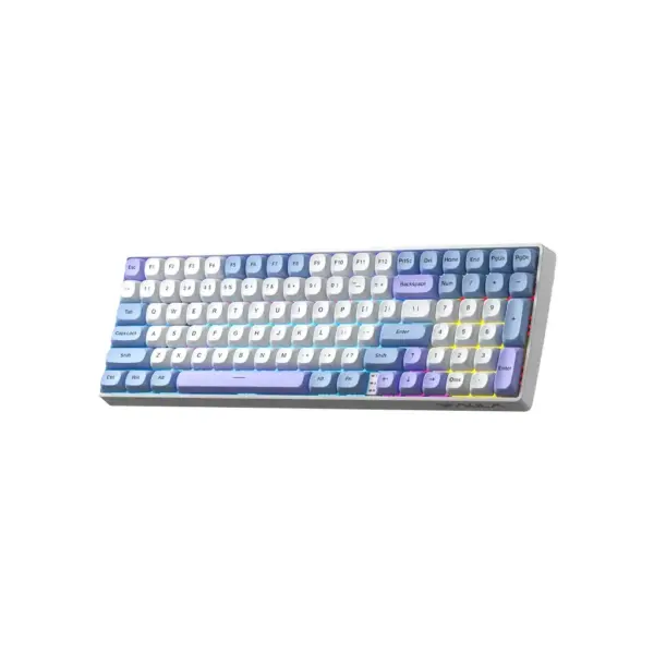 Клавіатура Aula S100pro RGB KRGD Red Switch Wireless/Bluetooth/Type-C UA White/Blue (6948391205762)