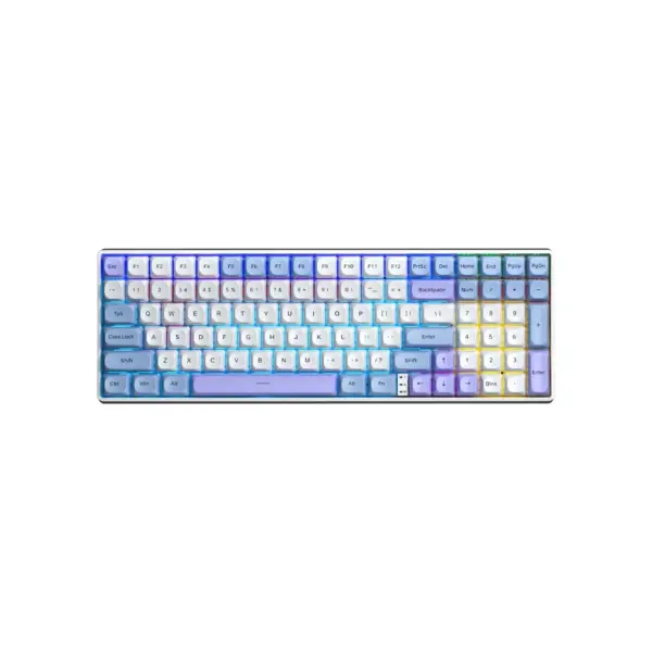 Клавіатура Aula S100pro RGB KRGD Red Switch Wireless/Bluetooth/Type-C UA White/Blue (6948391205762)