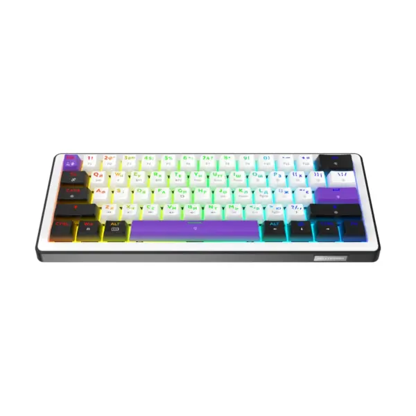 Клавіатура Hator Hellyberry HK60 Mechanical Linear RGB Wireless/Bluetooth/USB UA White/Violet (HK60_wireless)