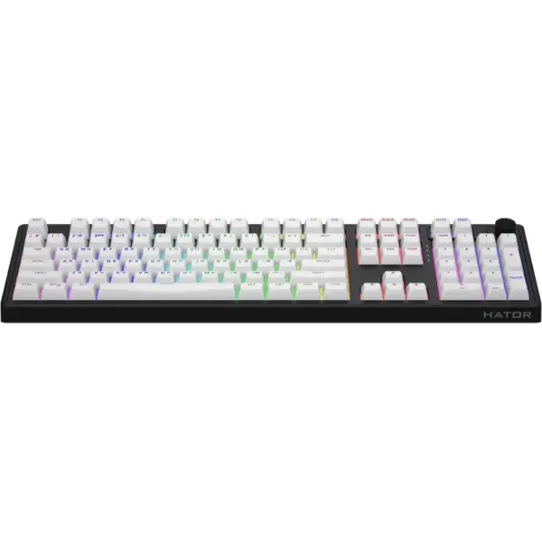 Клавіатура Hator Skyfall 100 Aurum Lemon RGB Wireless/Bluetooth/USB UA Black/White (HTK3100UA)