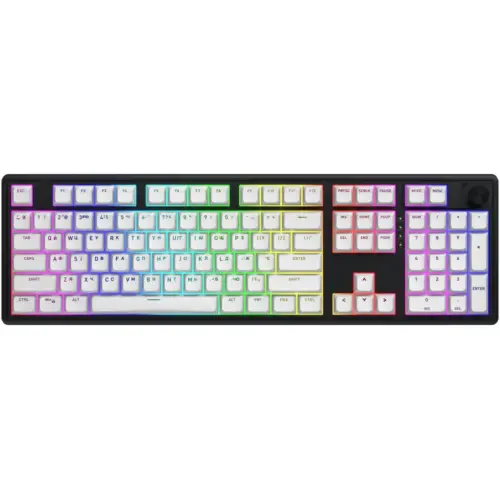Клавіатура Hator Skyfall 100 Aurum Lemon RGB Wireless/Bluetooth/USB UA Black/White (HTK3100UA)