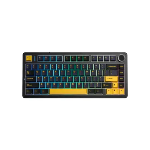 Клавіатура Aula F75 Pink Switch USB UA Black (6978080504890)