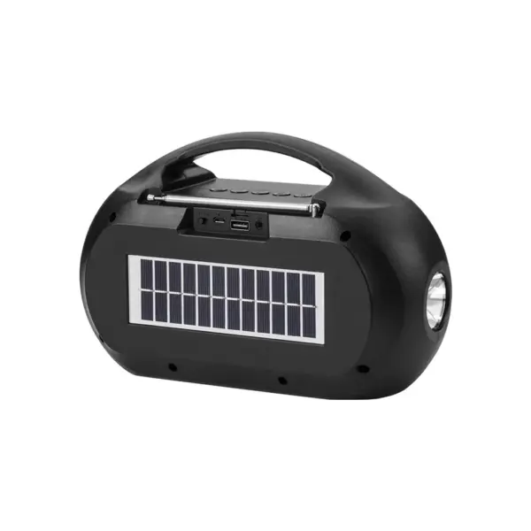 Акустична система NEWVEW NV-V50 Solar Panel/BT/USB/TF/FM/AUX Black (NWVW-NV-V50-BK)
