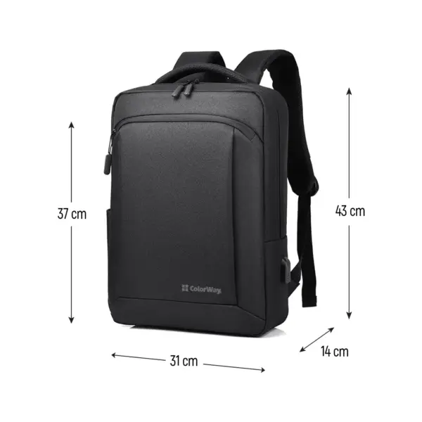 Рюкзак для ноутбука ColorWay Practical 17.3" Black (CW-BPP173-BK)