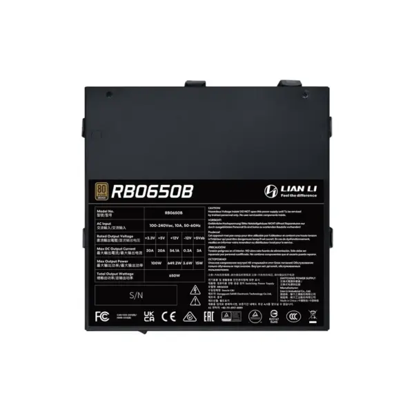 Блок живлення Lian Li 650W RB0650B (G9P.RB0650B.B000.EU)