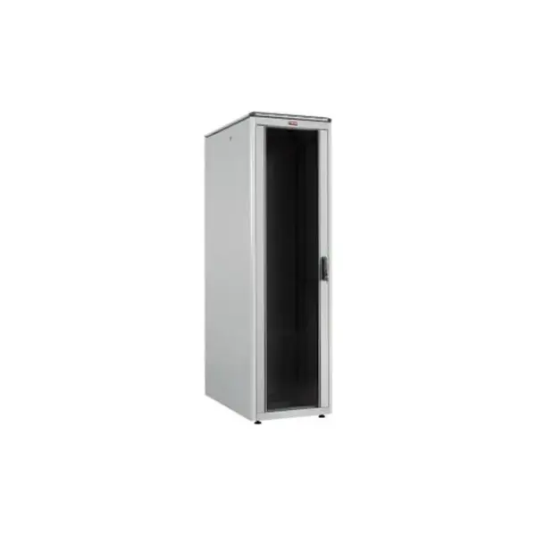 Шафа напольна Lande DYNAmic Series 42U 600x1000, двері перф. 80%, RAL7035, Light Grey (LN-FS42U6010-LG-SSAA-E)
