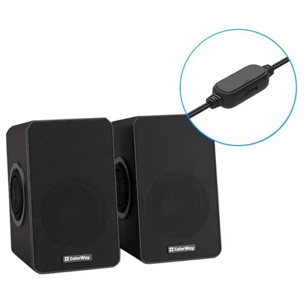 Акустична система ColorWay BaseSound 2.0 USB Black (CW-SPU03BK)