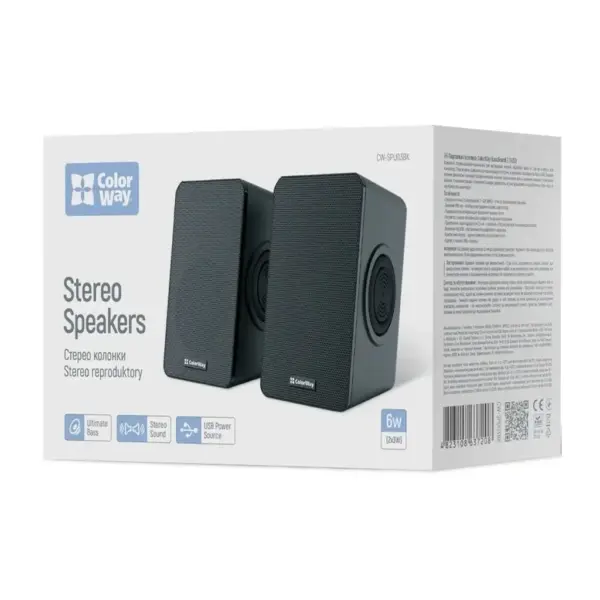 Акустична система ColorWay BaseSound 2.0 USB Black (CW-SPU03BK)