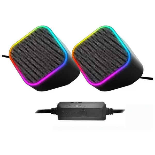 Акустична система ColorWay Cubix 2.0 RGB USB Black (CW-SPU05BK) Акустична система ColorWay Cubix 2.0 RGB USB Black (CW-SPU05BK)