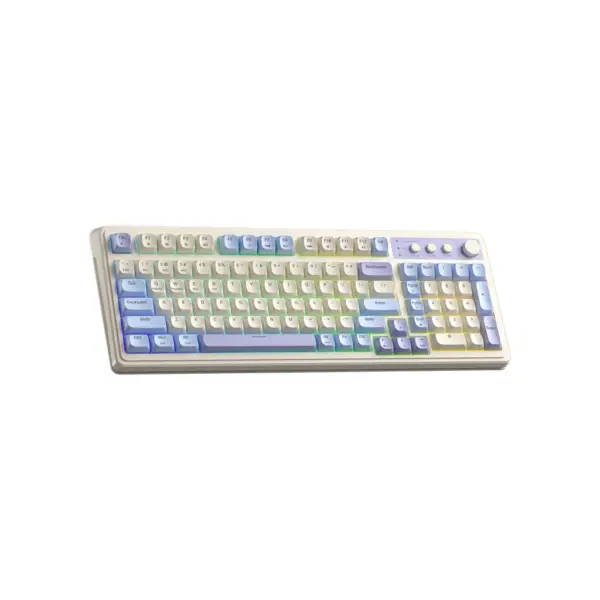 Клавіатура Aula S99 Wireless/Bluetooth/USB UA White/Purple (6948391209906)