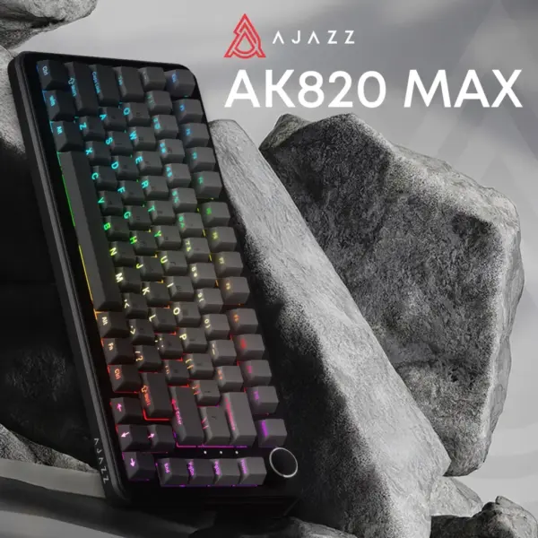 Клавіатура Ajazz AK820 Max Magnetic Switch RGB USB UA Gradient Black (AK820MAX-M-S-GG)