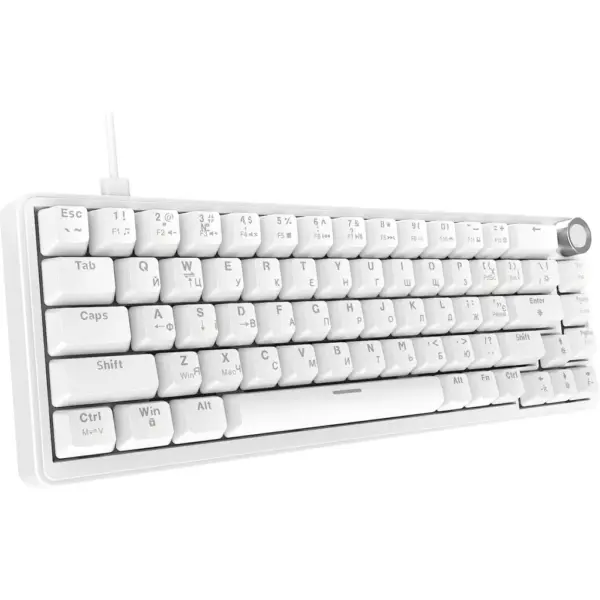 Клавіатура Ajazz AK690 Peach Mist Switch USB UA White (AK690-PM-W)