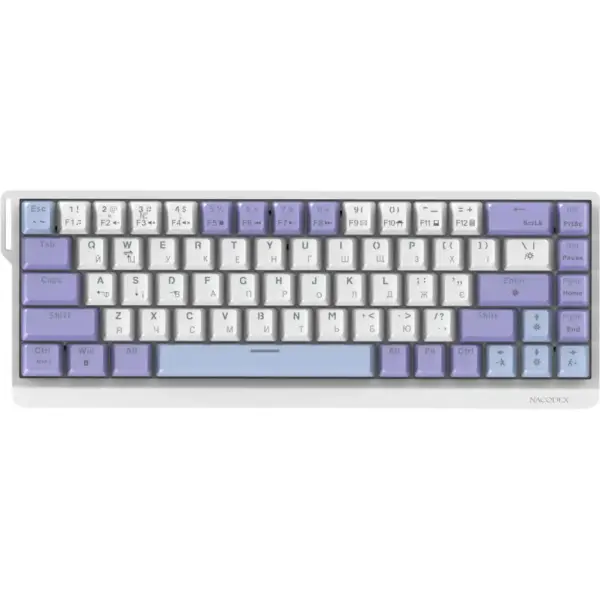 Клавіатура Ajazz NacodeX NK68 V2 Red Switch LED USB UA Purple/White/Blue (NK68-V2-R-PWB)