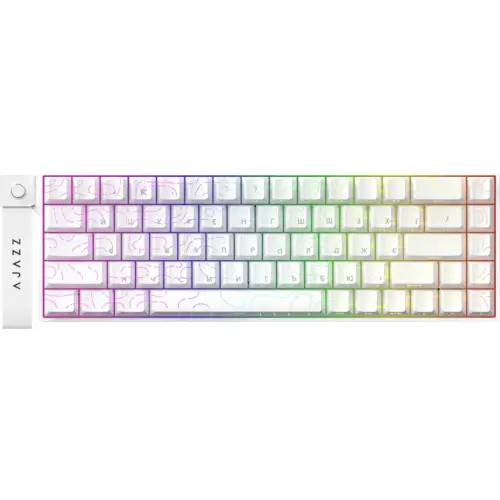 Клавіатура Ajazz AK680 V2 Ice Island Magnetic Switch USB UA White (AK680-V2-I-S-W)