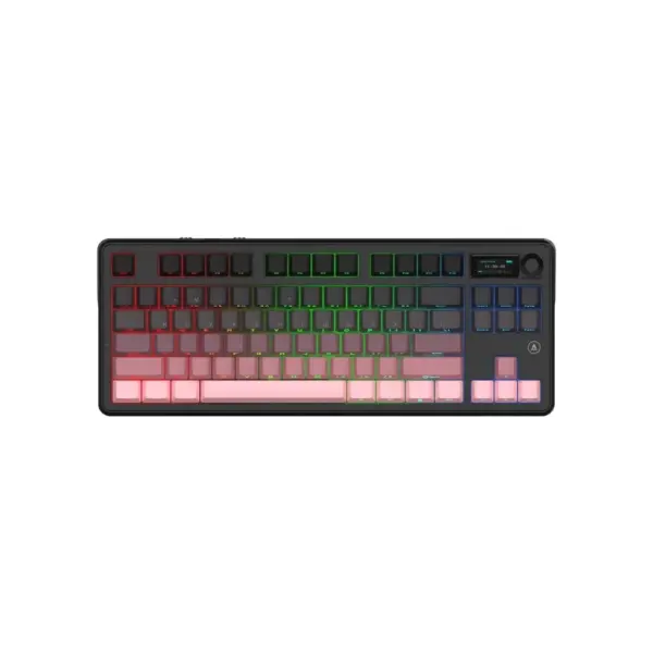 Клавіатура Ajazz MK87 Pitaya RGB Wireless/Bluetooth/USB UA Black/Pink (MK87-P-S-P)
