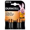 Батарейка Duracell AAA лужні 4 шт. в упаковці (5000394052543 / 81545421)