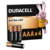 Батарейка Duracell AAA лужні 4 шт. в упаковці (5000394052543 / 81545421)
