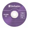 Диск CD Verbatim CD-RW 700Mb 12X SlimBox 5шт Color (43167)