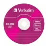 Диск CD Verbatim CD-RW 700Mb 12X SlimBox 5шт Color (43167)