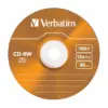 Диск CD Verbatim CD-RW 700Mb 12X SlimBox 5шт Color (43167)