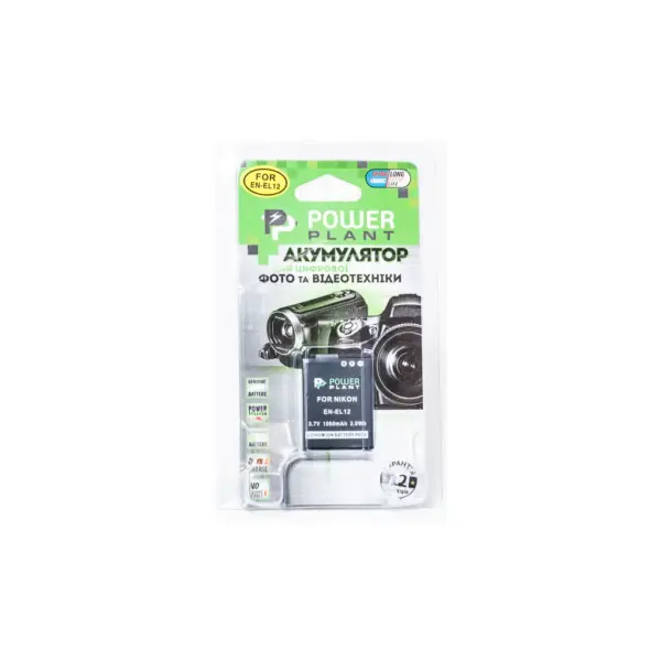 Акумулятор до фото/відео PowerPlant Nikon EN-EL12 (DV00DV1242)