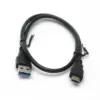 Дата кабель USB 3.0 AM to USB-C 0.5m PowerPlant (KD00AS1253)