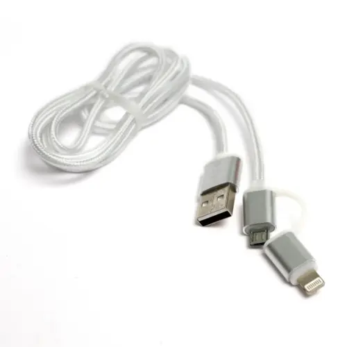 Дата кабель USB 2.0 AM to Lightning + Micro 5P 1.0m cotton PowerPlant (KD00AS1290) Дата кабель USB 2.0 AM to Lightning + Micro 5P 1.0m cotton PowerPlant (KD00AS1290)