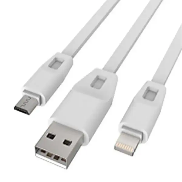 Дата кабель USB 2.0 AM to Lightning + Micro 5P 1.0m 2А (DR-1622) (White) Drobak (219092) Дата кабель USB 2.0 AM to Lightning + Micro 5P 1.0m 2А (DR-1622) (White) Drobak (219092)