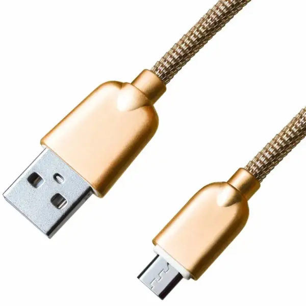 Дата кабель USB 2.0 AM to Micro 5P 1.0m 1.5A, Gold Grand-X (MM02G)