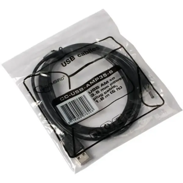 Кабель живлення USB to DC 3.5x1.0mm 5V 1.8m Cablexpert (CC-USB-AMP35-6) Кабель живлення USB to DC 3.5x1.0mm 5V 1.8m Cablexpert (CC-USB-AMP35-6)