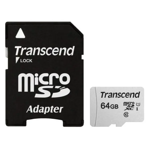 Карта пам'яті Transcend 64GB microSDXC class 10 UHS-I U1 (TS64GUSD300S-A) Карта пам'яті Transcend 64GB microSDXC class 10 UHS-I U1 (TS64GUSD300S-A)