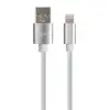 Дата кабель USB 2.0 AM to Lightning 1m nylon silver Vinga (VCPDCLNB1S)