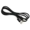 Дата кабель USB 2.0 AM to USB-C 1.0m nylon black Vinga (VCPDCTCNB1BK)