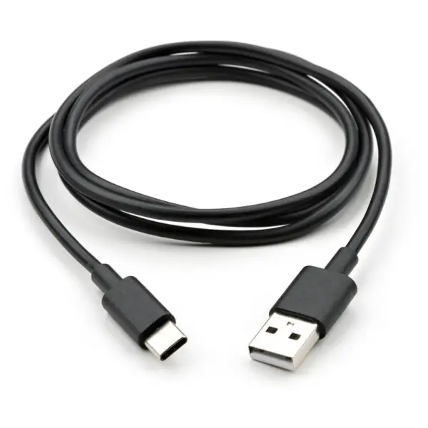 Дата кабель USB 2.0 AM to USB-C 1.0m PVC black Vinga (VCPDCTC1BK)