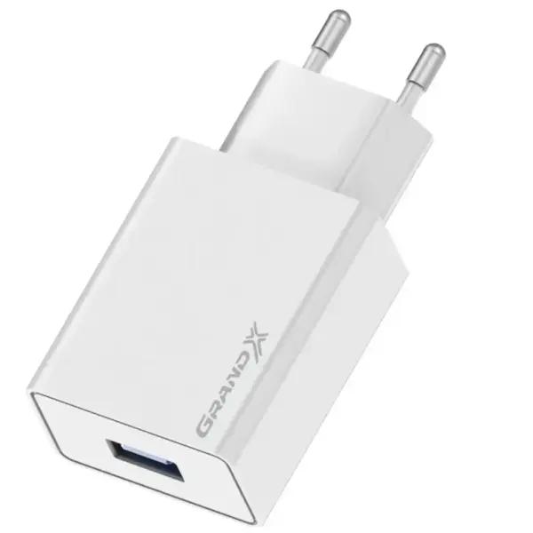 Зарядний пристрій Grand-X 5V 2.1A White (CH-03W)