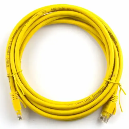 Патч-корд 5м, RJ-45, Cat.5e, CU, мідь, жовтий Ritar (02932)