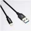 Дата кабель USB 2.0 AM to Lightning 1.0m black ColorWay (CW-CBUL004-BK)